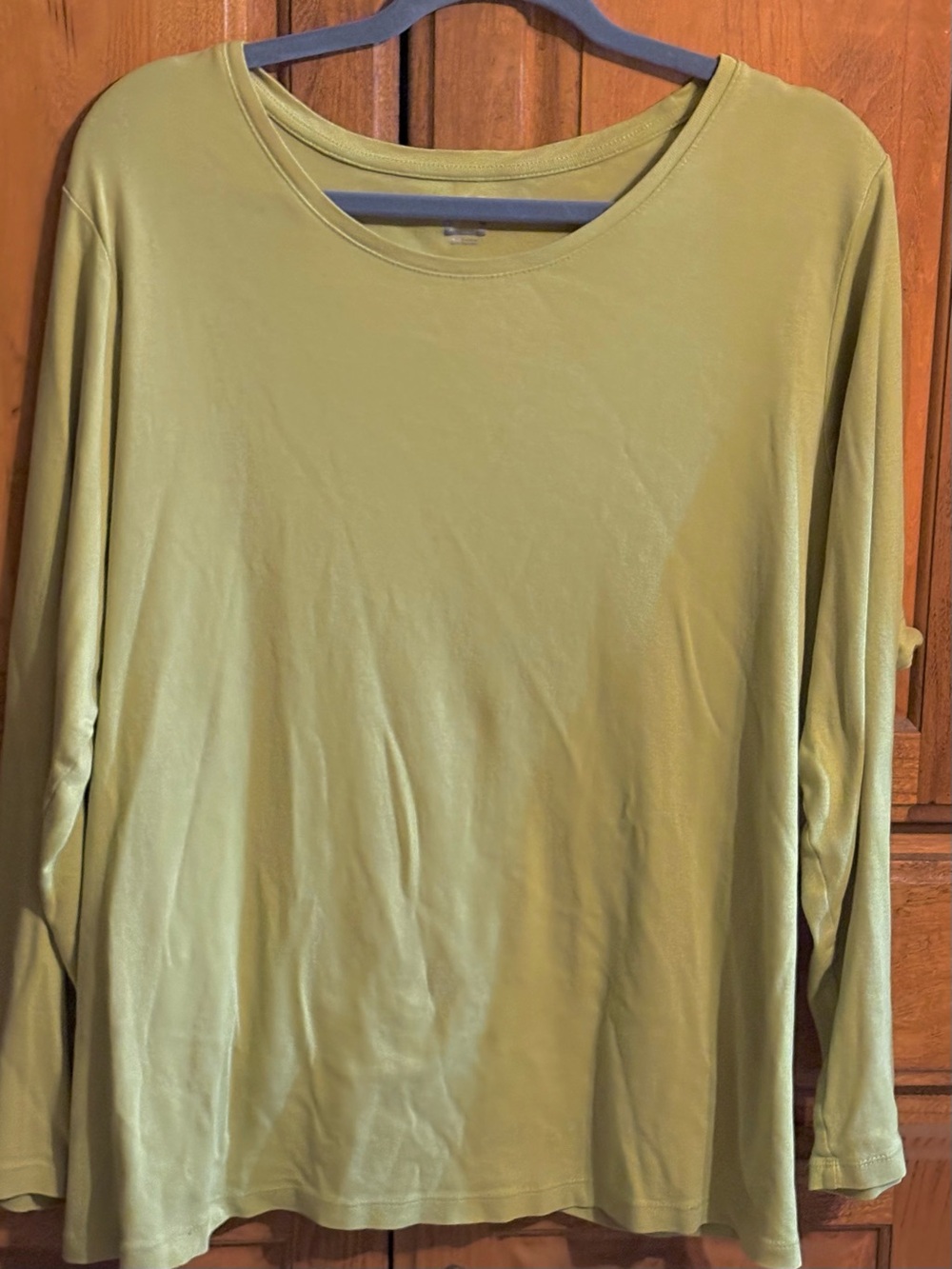 JCPENNEY Light Green Long-Sleeve Women's Tee 3X